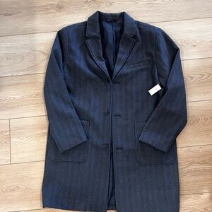 Old Navy Blue Herringbone Coat